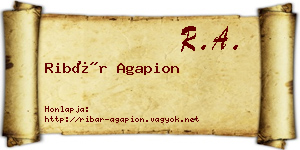 Ribár Agapion névjegykártya
